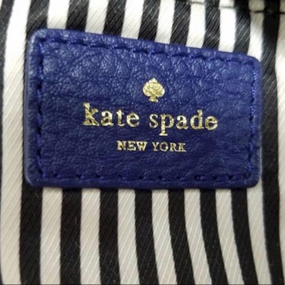 Kate Spade Navy Blue Leather Purse with Chained Shoulder Bag - Picture 5 of 7